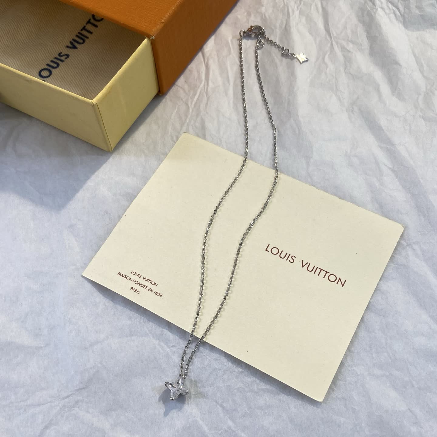 Louis Vuitton Silver Star Pendant Necklace-LX1256